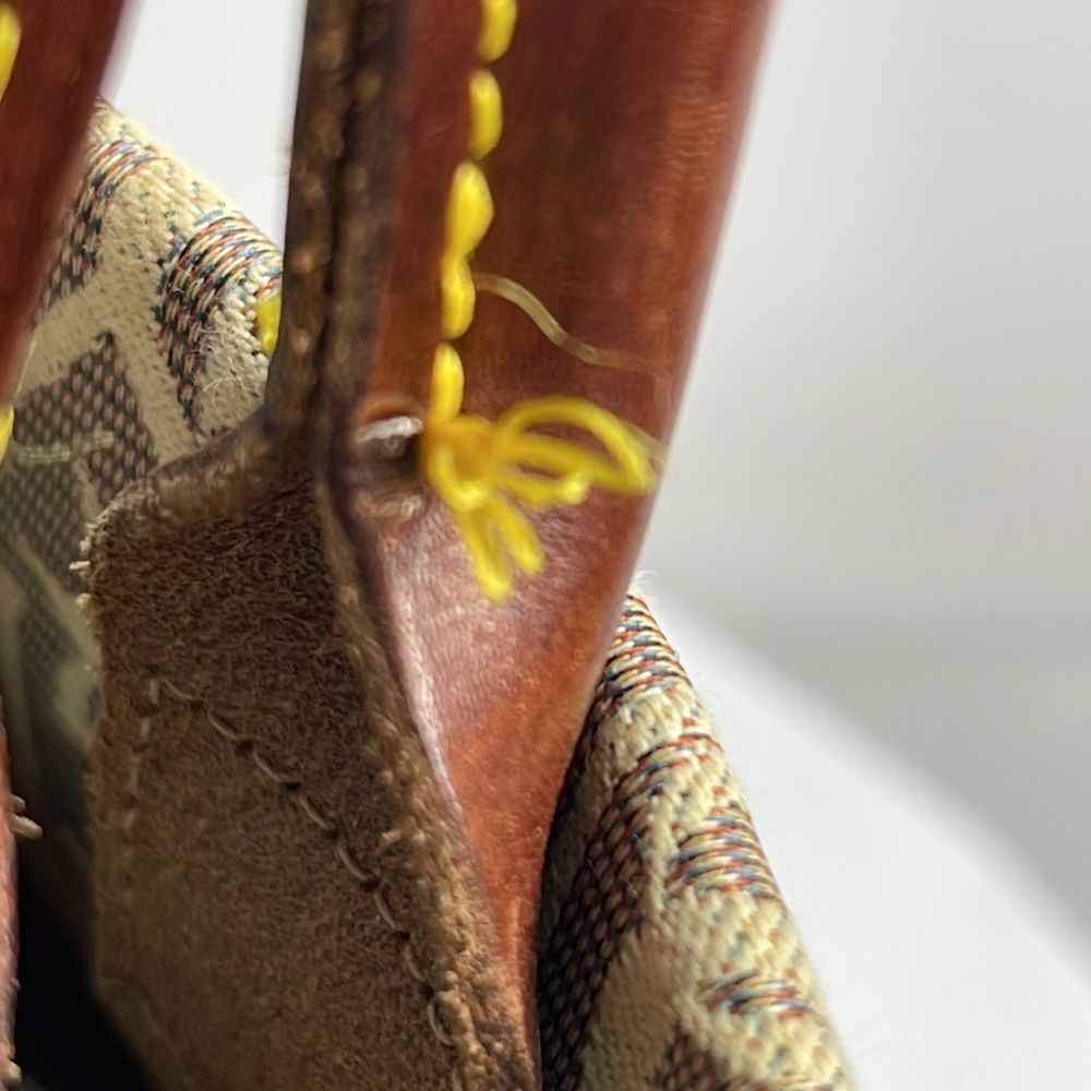 Dooney & Bourke Vintage Signature Tassel Tote Tan / Cream Canvas Leather… - Picture 10 of 15